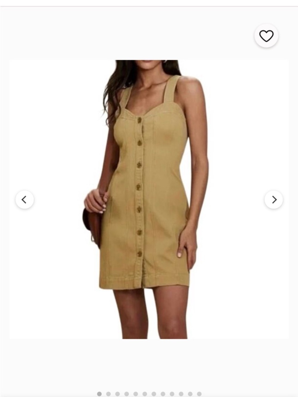 Banana Republic Mustard Button-Front Mini Dress